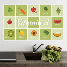 Autocolant Autoadeziv pentru Bucătărie, Protecție Termorezistentă, 75x45 cm, Vit A cu model Autocolant Autoadeziv pentru Bucătărie, Protecție Termorezistentă, 75x45 cm, Vit A cu model