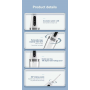 Irigator Oral Portabil – 4 Duze Specializate, 3 Moduri, Fără Fir, Reîncărcabil, Rezistent la Apă, Rezervor 230ml