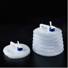 Bidon pliabil 10L cu robinet, din plastic alimentar, pentru camping, picnic, grădină sau călătorii — transparent