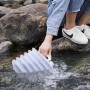 Bidon pliabil 10L cu robinet, din plastic alimentar, pentru camping, picnic, grădină sau călătorii — transparent