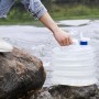 Bidon pliabil 10L cu robinet, din plastic alimentar, pentru camping, picnic, grădină sau călătorii — transparent