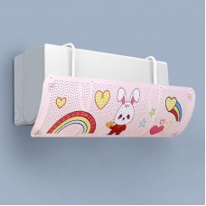 Deflector de aer reglabil pentru aer condiționat, din plastic, 40–82,2 cm, Roz.
