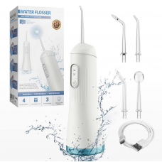 Irigator Oral Portabil, 260 ml – Curățare Profesională, 4 Duze, 3 Moduri, Reîncărcabil USB, Rezistent la Apă
