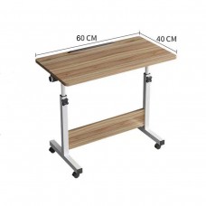 Măsuță reglabilă multifuncțională, mobilă, 60x40 cm – ideală pentru laptop, citit sau lucru de acasă, Nuc.