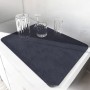 Covoras de uscare vesela si tacamuri, anti alunecare, uscare rapida covoras absorbant pentru bucatarie, 40x50 cm, Albastru inchis.