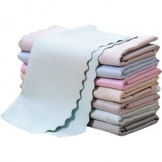 Set 8 Lavete din microfibră cu textură  – ultraabsorbante și fără urme, 24 x24 cm. Color.