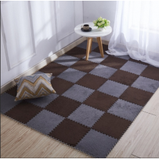 Set 10 Bucati de covor sub forma de puzzle, din spumă EVA, 30×30 cm, gri inchis