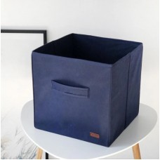 Cutie depozitare, pentru organizare eficienta casa, birou sau camera copiilor, netesut, 28* 28* 28cm, Albastru inchis