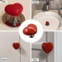 Set 3 buc Buton in forma de inima pentru vas de toaleta, multifunctionale, Rosu