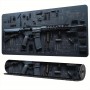 Mousepad gaming XXL – 80×30 cm pentru Birou & Gaming –Design Tactic Tehnic (Blueprint), Antiderapant, Negru №16