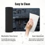 Mousepad gaming XXL – 80×30 cm pentru Birou & Gaming –Design Tactic Tehnic (Blueprint), Antiderapant, Negru №16