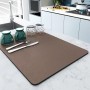 Covor de uscare pentru vase și tacâmuri, anti-alunecare, absorbant și cu uscare rapidă, 30*40 cm, Maro