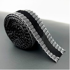 Bandă termoactivă pentru tivire cu fierul,  2,5 cm x 5 m– Repară, scurtează și fixează fără ac, fără a coase, Negru.