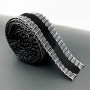 Bandă termoactivă pentru tivire cu fierul,  2,5 cm x 5 m– Repară, scurtează și fixează fără ac, fără a coase, Negru.