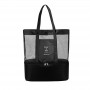 Geantă termoizolantă pentru prânz și relaxare, material impermeabil,– 37 × 42 × 15 cm, Negru.