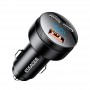 Încărcător Auto Essager 105W – Cu 3 Porturi, Încărcare Ultra Rapidă PD/QC, LED Inteligent și Design Compact din Aluminiu